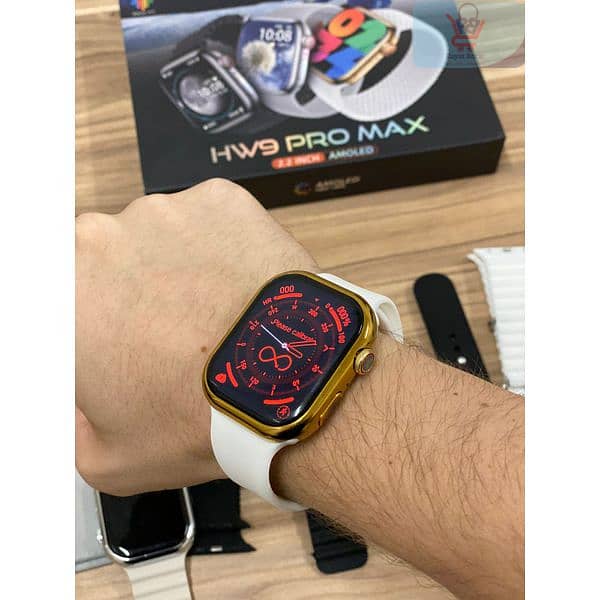 HW9 PRO MAX SMART WATCH AVILEBLE WITH 3 STRAP 3
