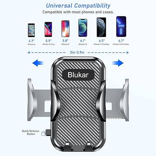 Blukar Car Phone Holder, Adjustable Car Phone Mount Cradle 360° a577 1