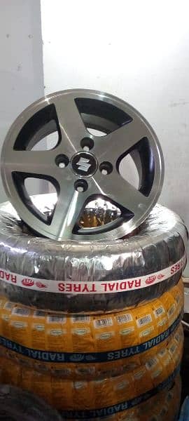 GENUINE ALLOY RIMS FOR ALTO VXL, HIJET AND EVERY 4