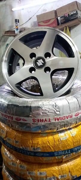 GENUINE ALLOY RIMS FOR ALTO VXL, HIJET AND EVERY 5