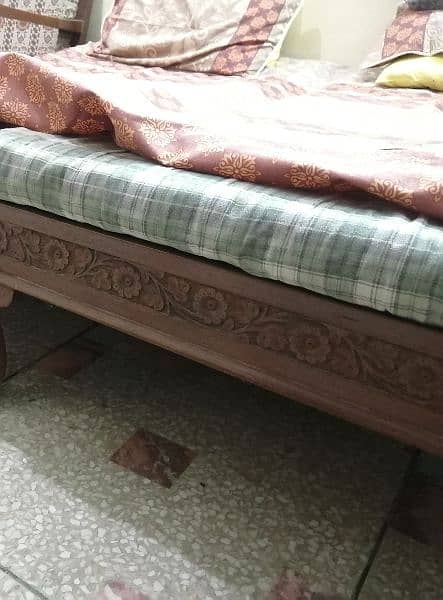 Bed pure wood high quality Chinioti style - 0,3,2,1,4,2,4,0,8,8,1 2