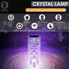 Acrylic Crystal Diamond Lamp, Rose Light Diamond Lamp, 16 Colors