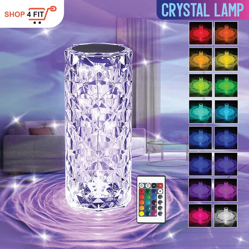 Acrylic Crystal Diamond Lamp, Rose Light Diamond Lamp, 16 Colors 1