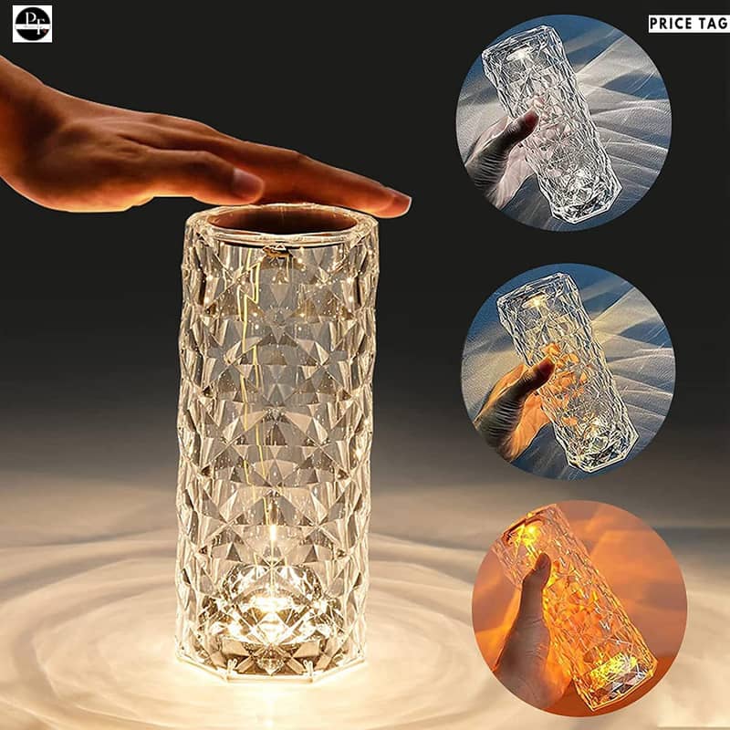 Acrylic Crystal Diamond Lamp, Rose Light Diamond Lamp, 16 Colors 6
