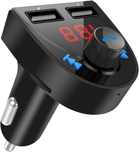 FirstE Car Bluetooth 5.0 FM Transmitter Fast Car Charger Radio Adapter 1