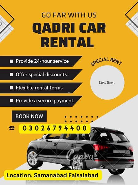 Qadri Rent A Car & Tours
Samanabad FSD
03218523000
03026794400 11