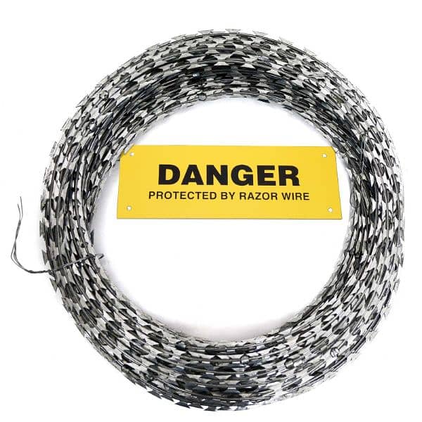 Razor Barbed wire Security Chain link jali Mesh Electric Fence system 3