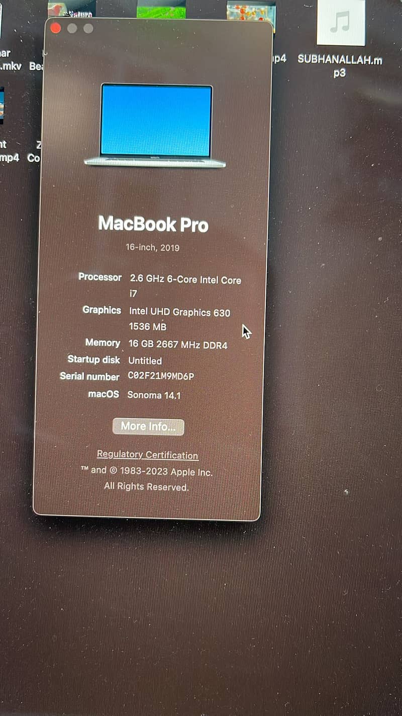 MacBook Pro 2019 - Core i7 - 16inches 4