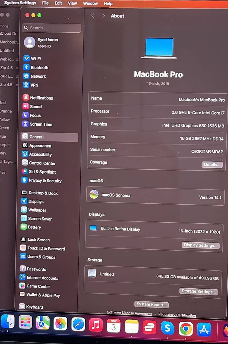 MacBook Pro 2019 - Core i7 - 16inches 5