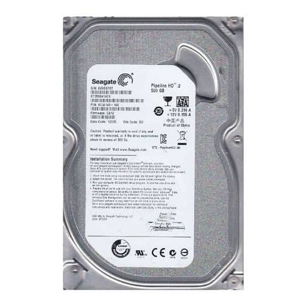 Seagate 500 GB Harddisk 0