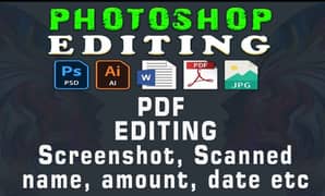 graphic design Edit PDF JPG screenshot scanned Photoshop Document Edit