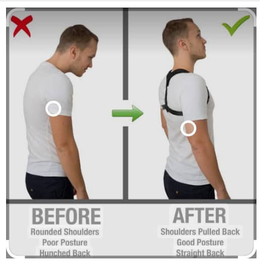 Adjustable Magnetic Posture Back Support Corrector Belt Band Shoulder 4