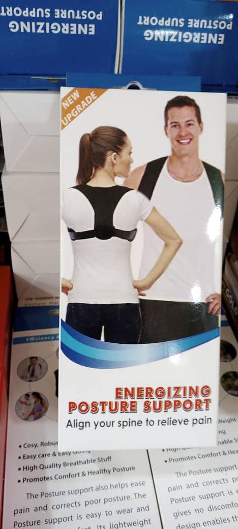Adjustable Magnetic Posture Back Support Corrector Belt Band Shoulder 1