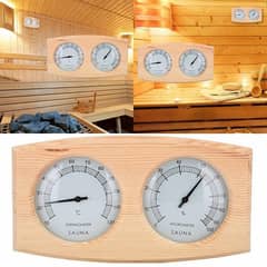 Wooden thermometer Hygrometer for Sauna