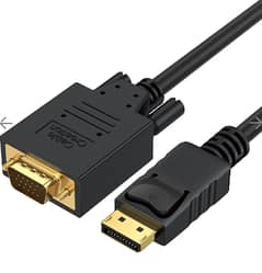 CableCreation 6ft DisplayPort Male to VGA Male Cable Gold a367