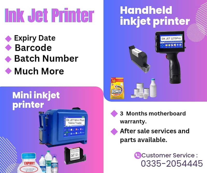 Handheld Inkjet Expiry Date Printer 12.7mm (iii) 1