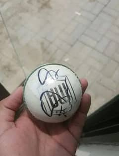 Cricket Ball signed by Shoaib Akhter