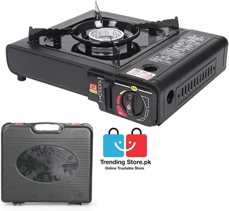 Kitchen Stove With Dual Gas Option With Carrying Case- FREE GAS BOTTLE 12