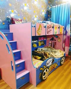 Triple Kids Beds with Stairs