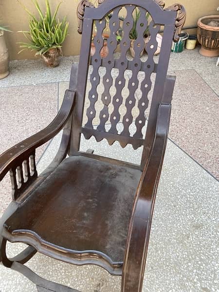 wooden rocking chair urgent sale 0