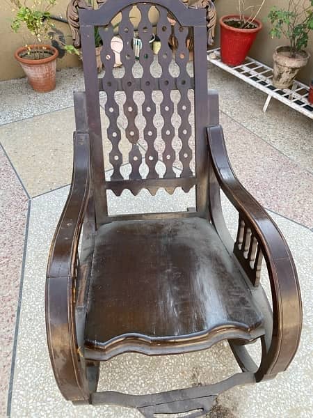 wooden rocking chair urgent sale 1