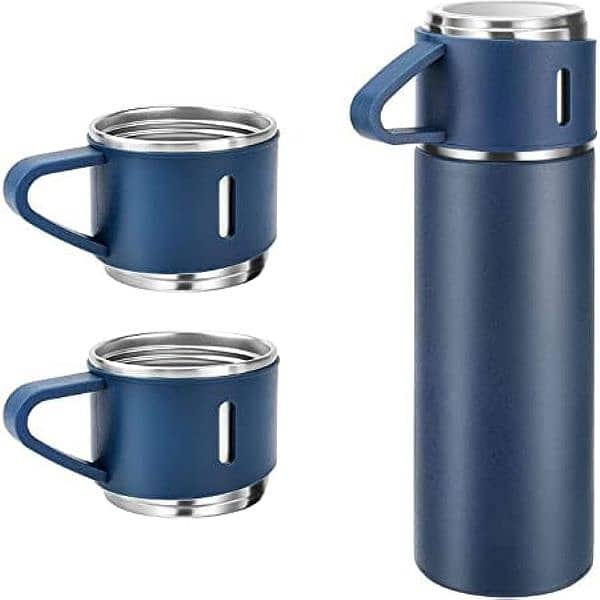 Vacuum Flask Thermos With 3 cups 2
