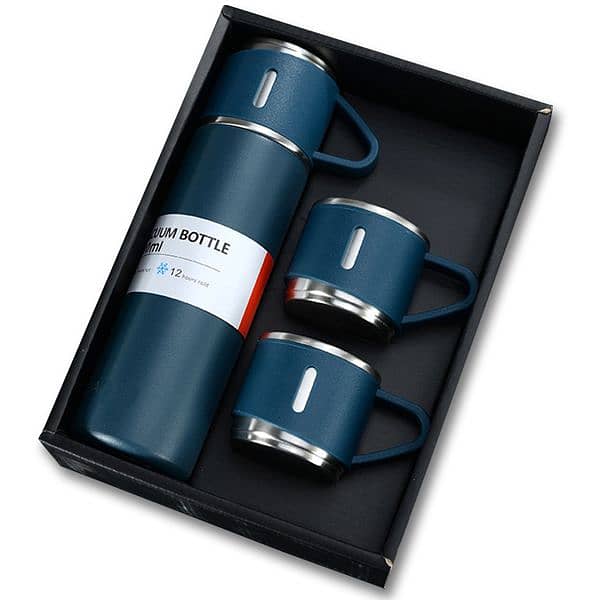 Vacuum Flask Thermos With 3 cups 10