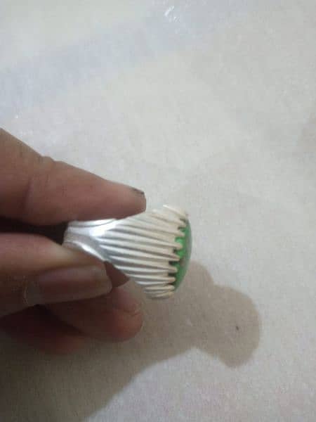 100% real Hussaini firoze in 925 silver ring 6