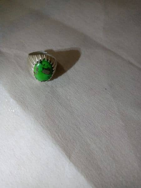 100% real Hussaini firoze in 925 silver ring 7
