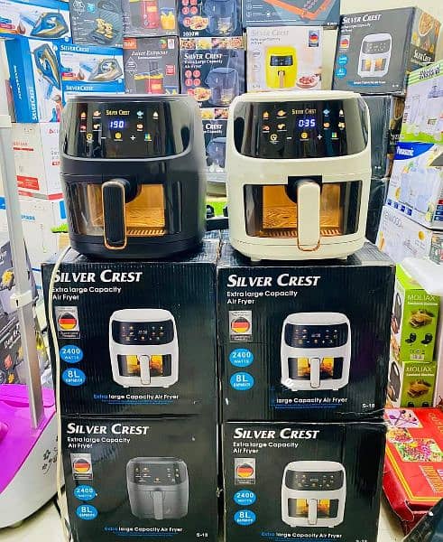 NEW SILVER CREST AIR FRYER 8 LITER LARGE  LCD TOUCH DISPLAY AIRFRYER 1