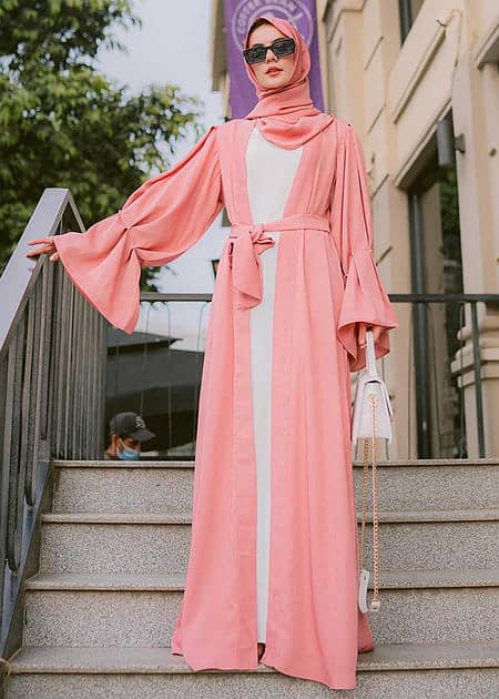 Abaya EID SALE (Pastel Color) with Scarf 7