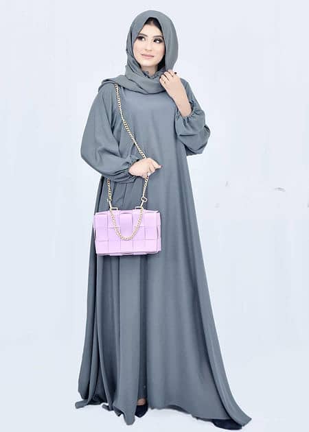 Abaya EID SALE (Pastel Color) with Scarf 9