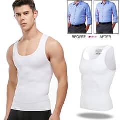 Slim N Lift - Nylon Slimming Vest For Men - White Color