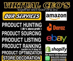 Amazon ,daraz Shopify Va services