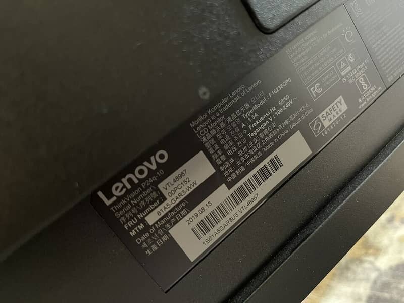 Refurbished Lenovo Thinkvision 24 IPS Monitor P24Q-10