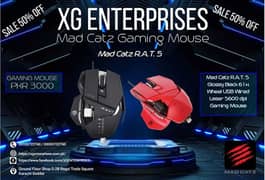 Mad Catz R. A. T. 5 Gaming Mouse for PC and Mac (Black, Red,
