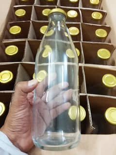 New Glass Bottles 1000mL with metal Caps