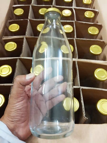 New Glass Bottles 1000mL with metal Caps 0