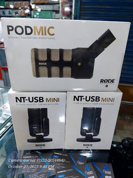 Rode NT USB mini and Rode PodMic for Podcast Mic 1