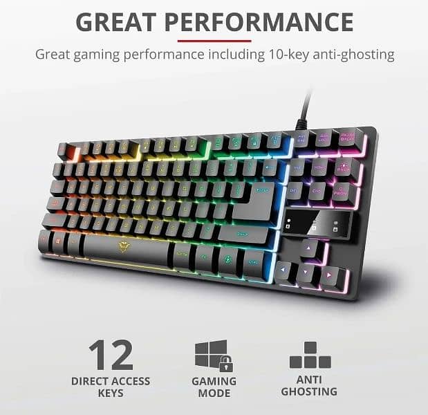 Keyboard RGB usb wired keyboard. 1