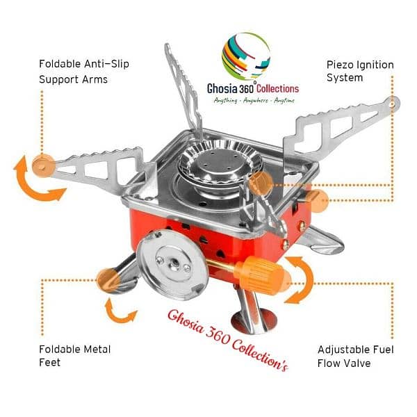 Portable Mini Gas Camping Folding Stove, Ultra Light Foldable Stove 0