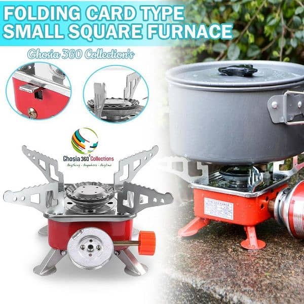 Portable Mini Gas Camping Folding Stove, Ultra Light Foldable Stove 1