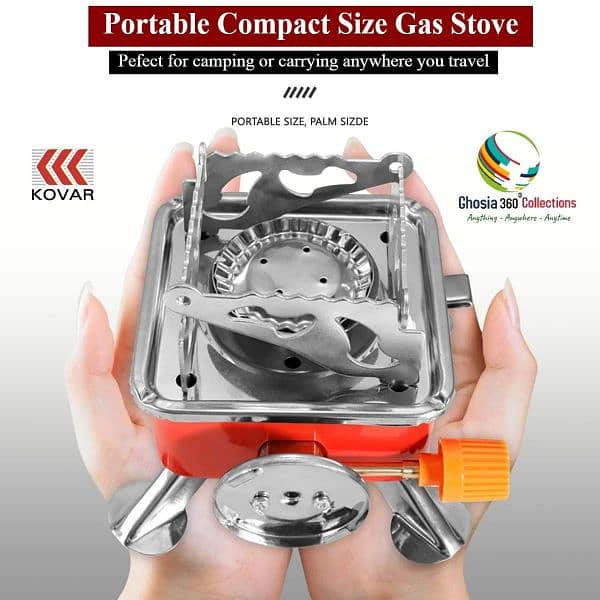 Portable Mini Gas Camping Folding Stove, Ultra Light Foldable Stove 3