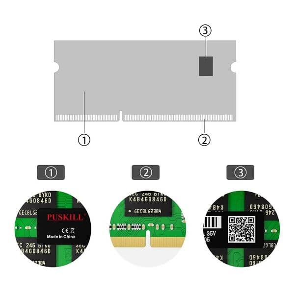 Walram PUSKILL Ram Memory Notebook Memoria Sodimm DDR3L 1.35V 8GB 1600 2