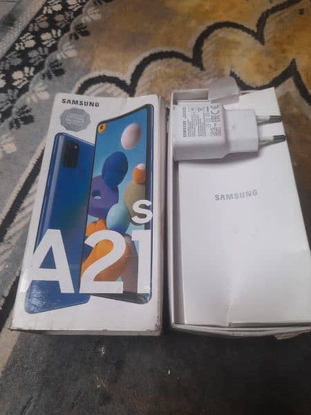 samsung A21 s 10/10 lush condition with original box and charger 0