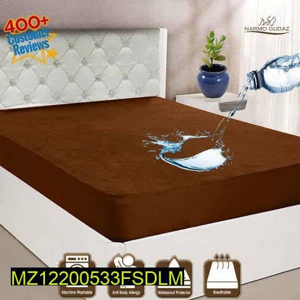 Cotton plain double bed matress cover 0