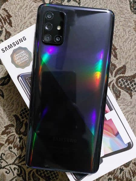 samsung a71 8 /128gb new condition with box 1