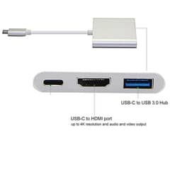 Type C 3.1 To Otg + Hdmi + Usb 3.0 Brand new Home Delivery Available