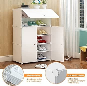 Diy Plastic 3 Tier Shoe Rack Organizer Storage Shoe Cabinet 0