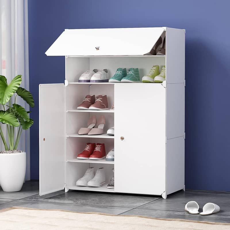 Diy Plastic 3 Tier Shoe Rack Organizer Storage Shoe Cabinet 4